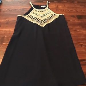 Lilly Pearl soft shift dress navy size 8